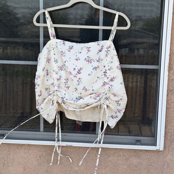 Take 50% OFF- Sugar Lips Floral Spaghetti Hand Tank Top, Size L - Picture 1 of 7